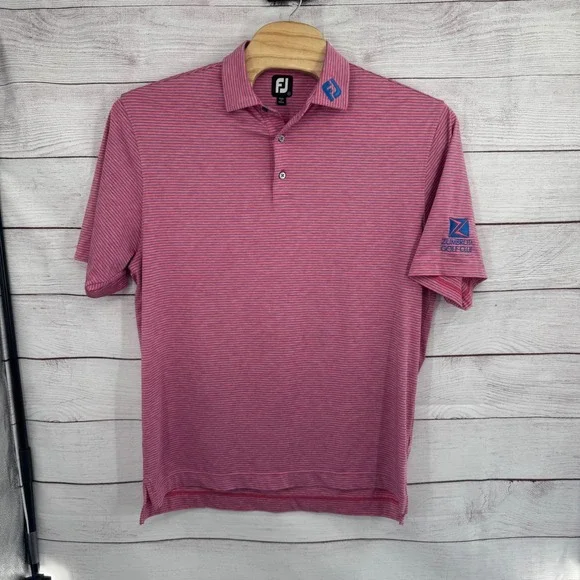 FootJoy Golf Polo Shirt XL Striped Performance Stretch Athletic - Picture 2 of 9